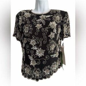 NWT Adrianna Papell Elegant Beaded Women's Top